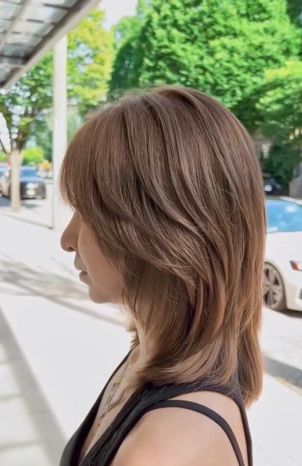 温哥华潮流发型 Soft Wolf Cut（柔狼尾剪），K-pop 灵感的日常版剪发，Amika Wang Pooraya 作品 | Salon Era Vancouver