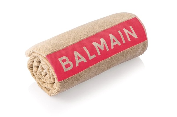 Free Balmain luxury towel gift with purchase - $120 value exclusive holiday offer at Salon Era Vancouver