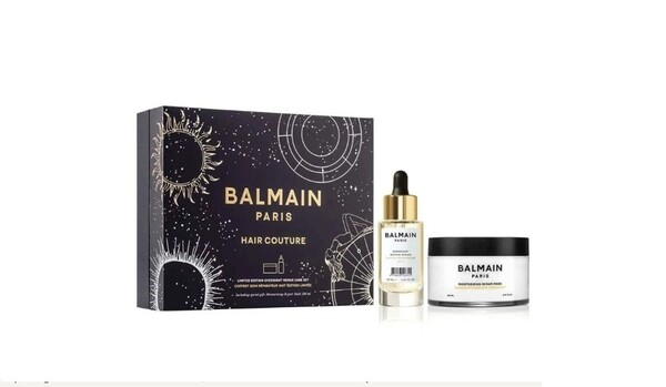 Balmain overnight serum luxury holiday set with free $99 moisture mask - exclusive pre-order at Salon Era Vancouver