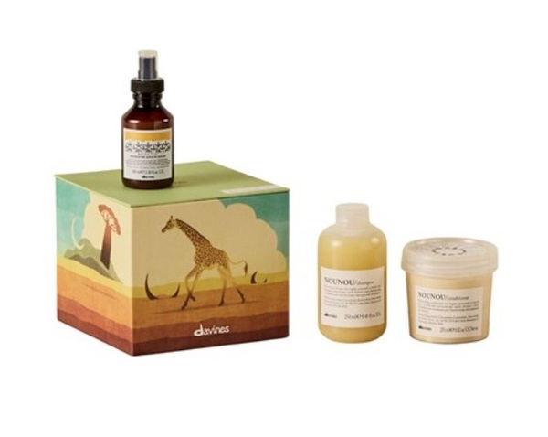 Davines NouNou holiday gift set with shampoo conditioner and hair sealer - $113 at Salon Era Vancouver luxury hair salon