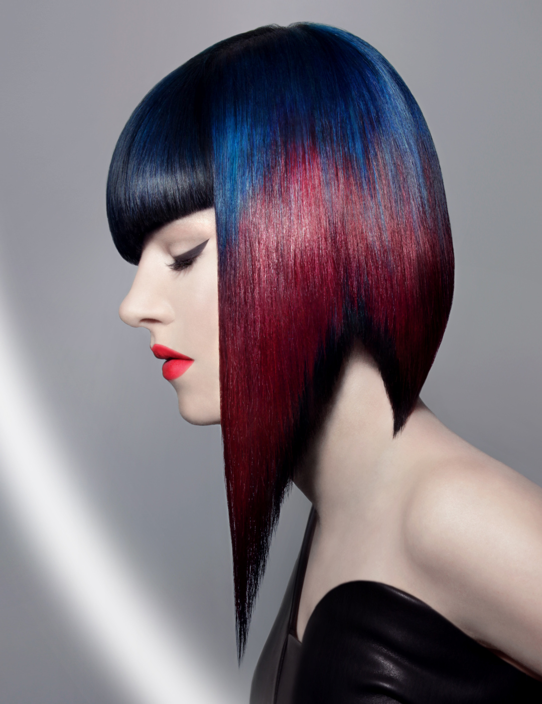 温哥华时尚创意剪发搭配Balayage(挑染)Ombre(渐变)染发 Ken Hung作品