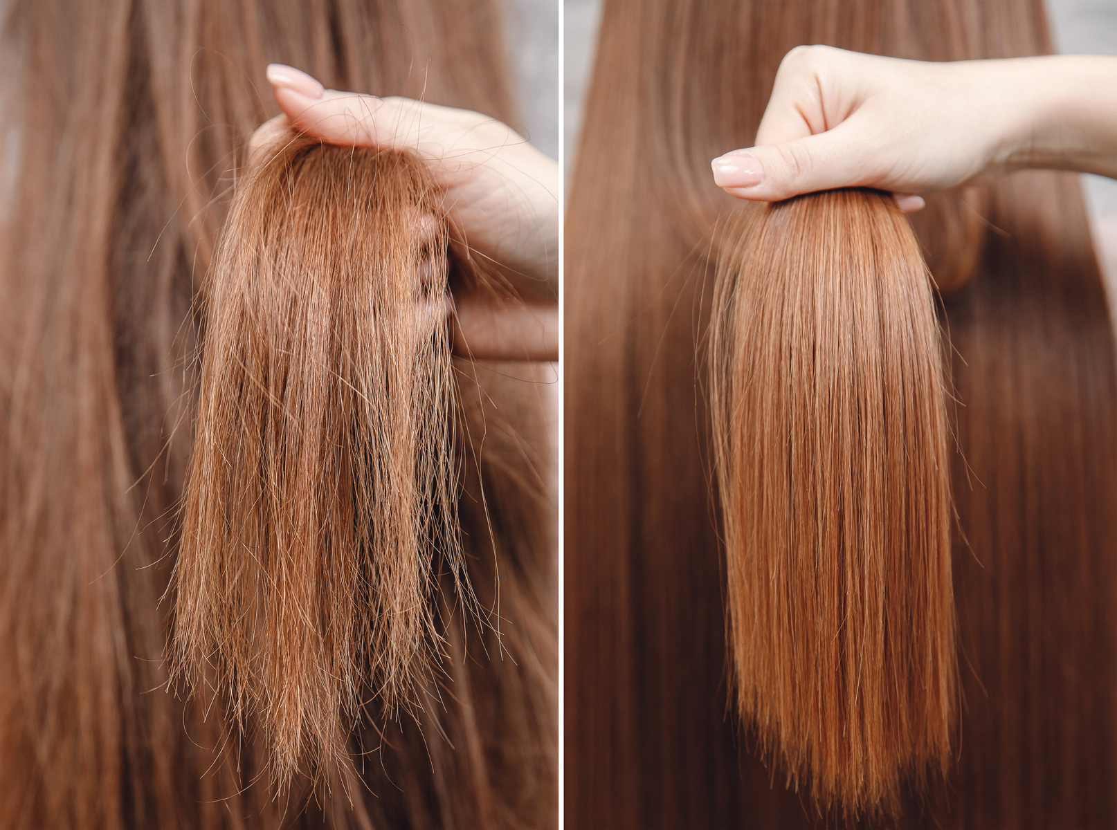 温哥华Keratin(角蛋白)头发柔顺护理前后效果对比显著变化